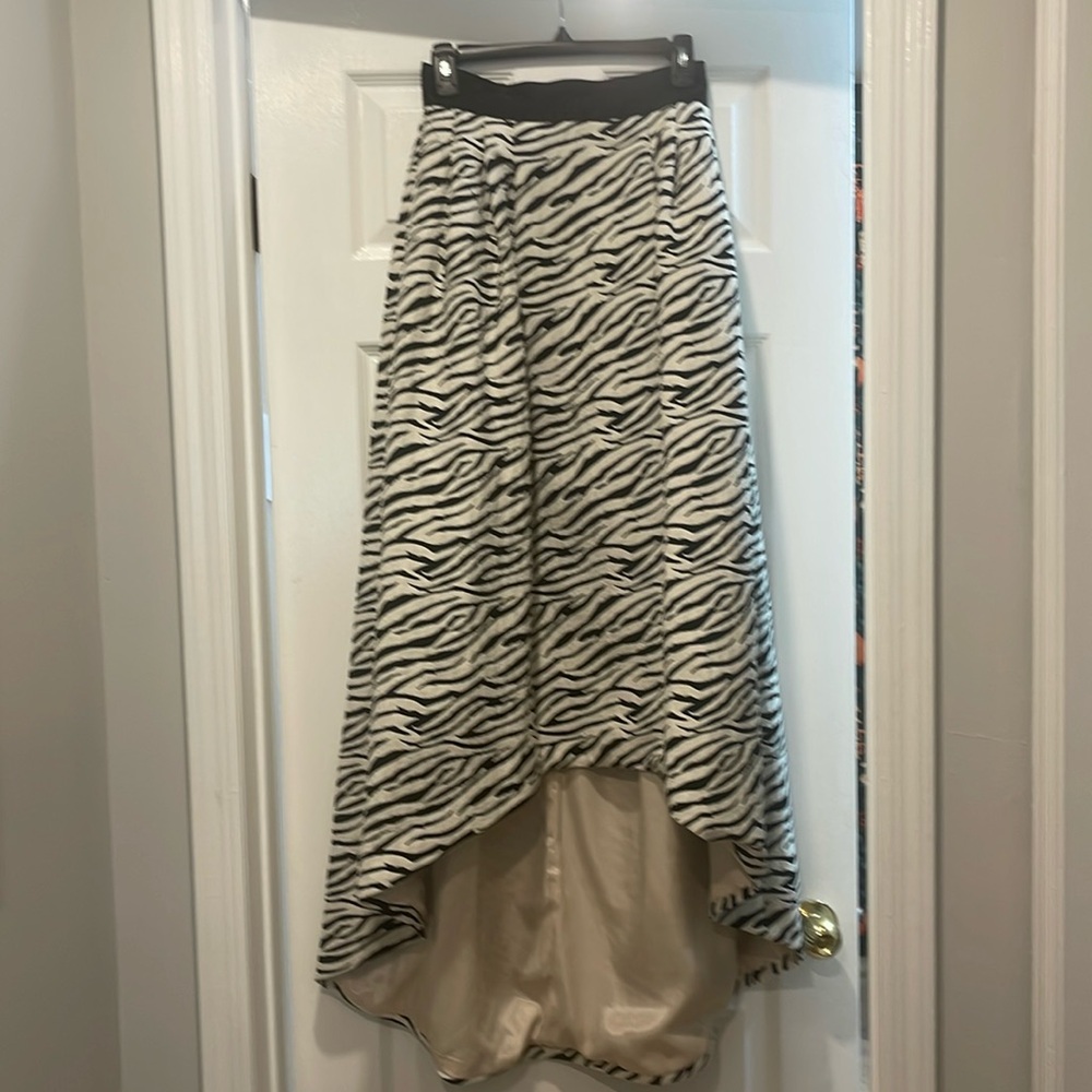 High Low Zebra print skirt
